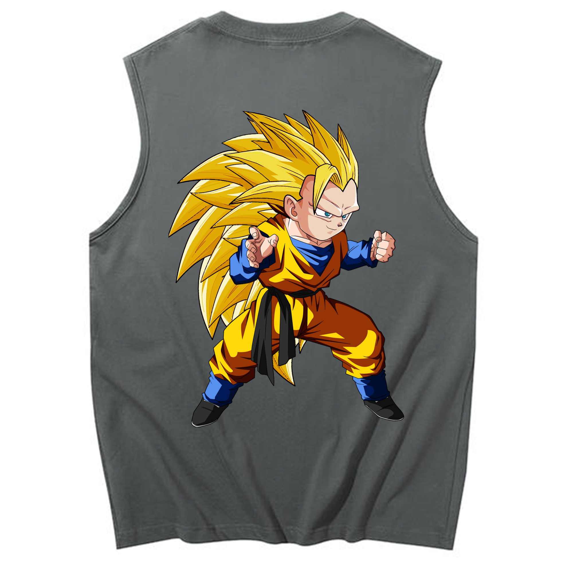 （画像用） ドラゴンボール ベジータ四世（Bejīta Yonsei）DRAGON BALL Vegeta IV コットン100％タンクトップ（背面プリント）